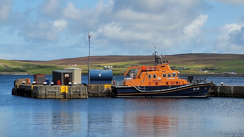 RNLI lifeboat in Lerwick harbour
