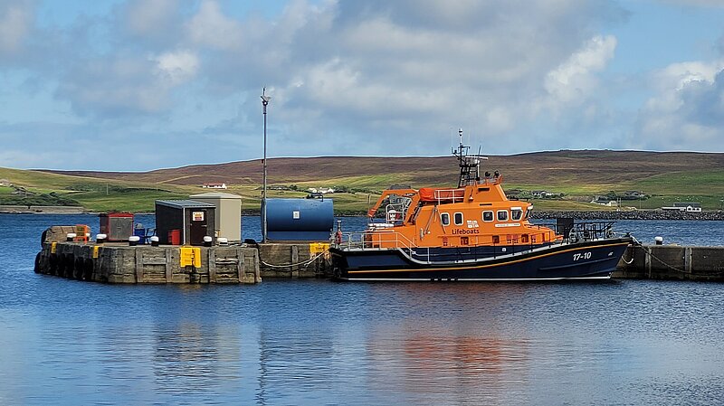 RNLI lifeboat in Lerwick harbour